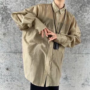 【美品】select MOCA by son シアーオーバーサイズシャツ
