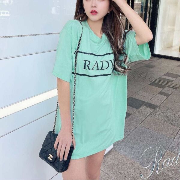 レディ Rady ロゴT ミシェルマカロン ワンピース 半袖 Tシャツワンピース