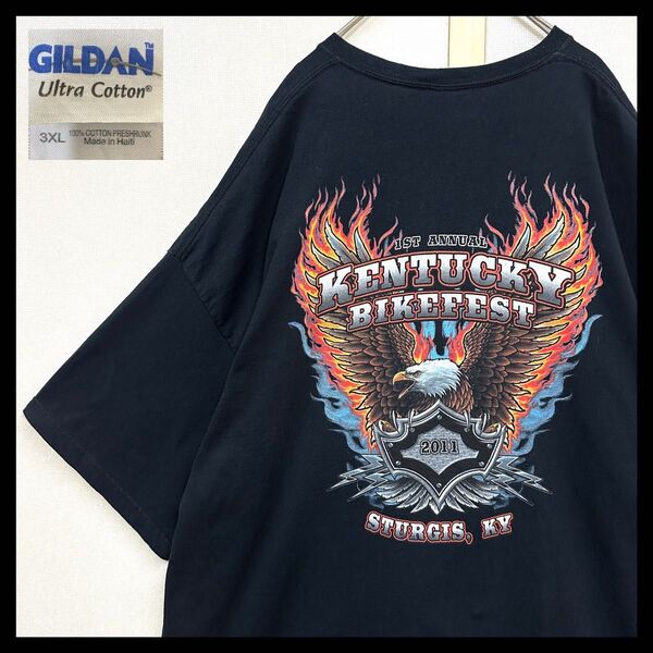 イーグルtシャツ フレイム ファイアーパターン バイクtシャツ ギルダンtシャツ バックプリント Tシャツ 半袖Tシャツ