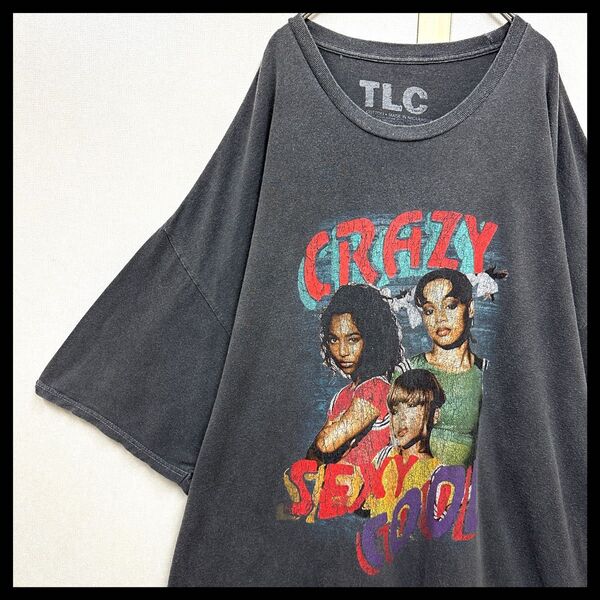 TLC Tシャツ ティーエルシー バンドT HIPHOP ヒップホップ XLオーバーサイズ ビックサイズ
