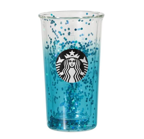 STARBUCKS スターバックス ダブルウォール 耐熱グラス ターコイズ グラデーション 355ml