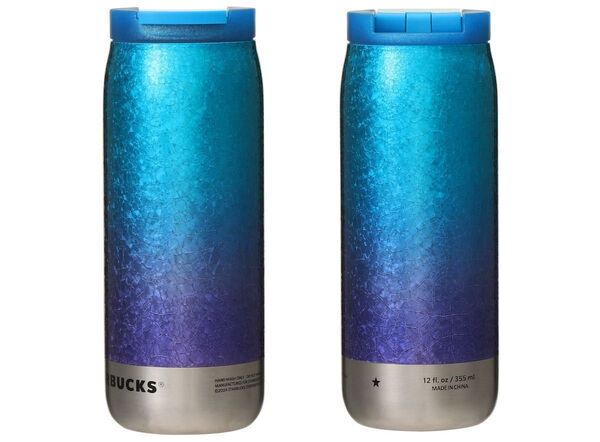 STARBUCKS スターバックス カンシェイプ ステンレスボトル クラック グラデーション ブルー 355ml