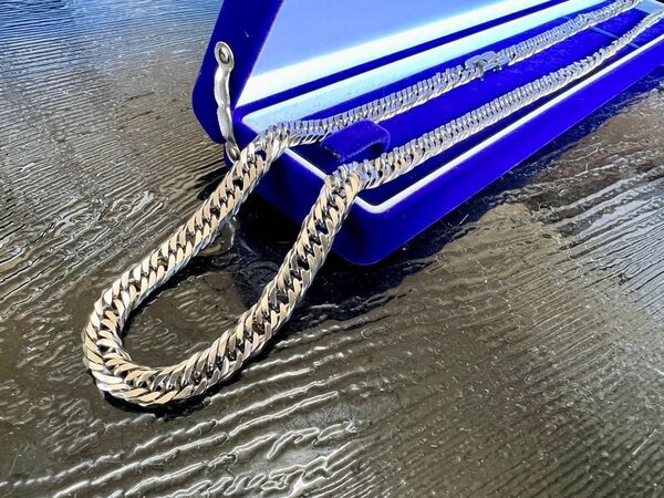 純チタン 6面 トリプル 喜平 ネックレス 50cm 新品 プラチナ並の輝き メンズ レディース