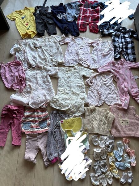 ベビー服 60 70 80 90ロンパース ベビー靴下 ベビー手袋 スタイ まとめ売り