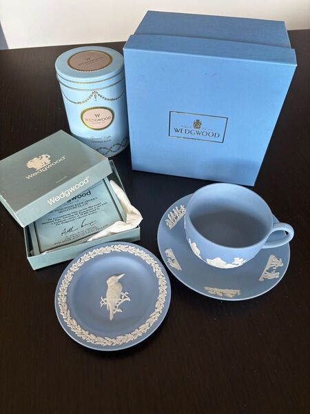 【希少】ウェッジウッド ジャスパー 小皿 ティーカップ&ソーサー 箱付き WEDGWOOD Wedgwood 食器