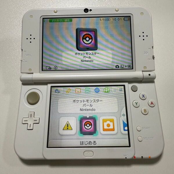 New 3DS LL 初期化済み ゲーム起動確認済み ジャンク Nintendo 任天堂 パールホワイト 現状品 本体のみ