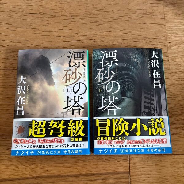 漂砂の塔 上 下(集英社文庫 お9-15、お9ー16) 大沢在昌/著 帯付き 第1刷