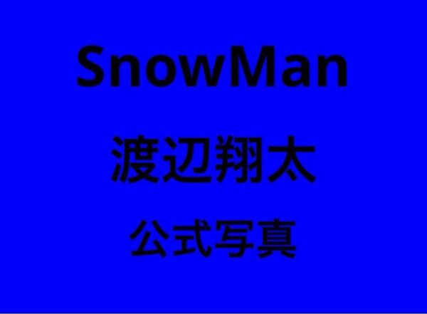 【渡辺翔太】SnowMan 公式写真 106枚 しょっぴー スノーマン