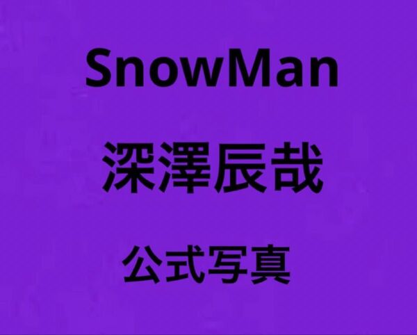 【深澤辰哉】SnowMan 公式写真 106枚 ふっか スノーマン