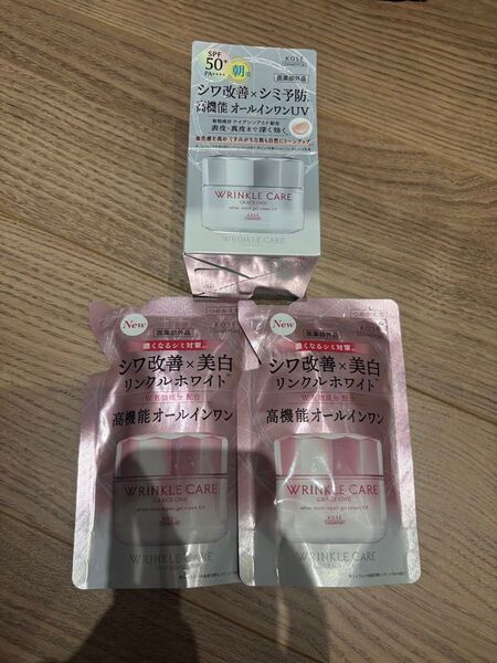 KOSE グレイスワン リンクルケア ホワイト モイストジェルクリーム つめかえ用 90g 2個 コーセーコスメポート 詰め替え