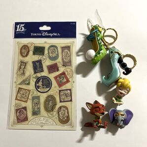 Disney ディズニー ズートピア ティンカーベル ジャスミン ニック フィニック 肩ズン ガチャガチャ キーホルダー