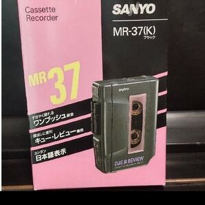 値下しました。SANYO カセットレコーダー MR-37(K) ブラック 未使用