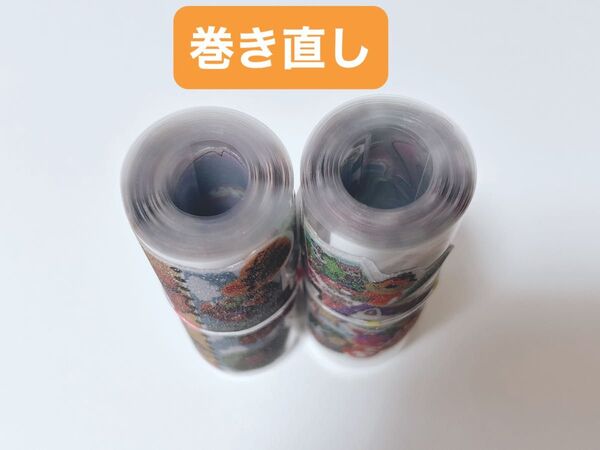 アメキャラ大きめロールシール巻き直し2点