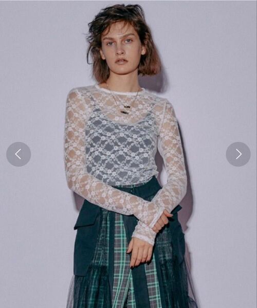 Lace crew Top/レースクルートップス MAISON SPECIAL メゾンスペシャル プルオーバー
