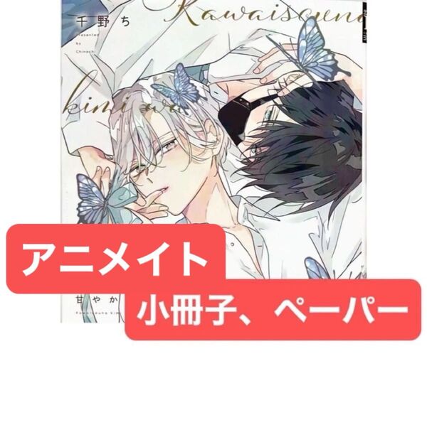 可哀想な君は僕だけの甘やかな傷(0)アニメイト限定有償特典12P小冊子、ペーパー