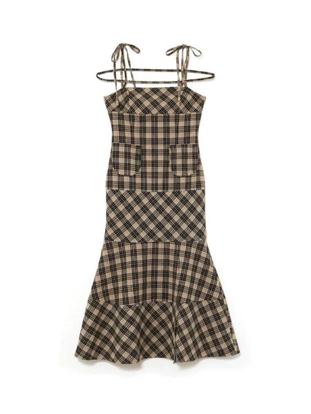 最終下げ!ラスト1点!ANDMARY Cecily check long dress