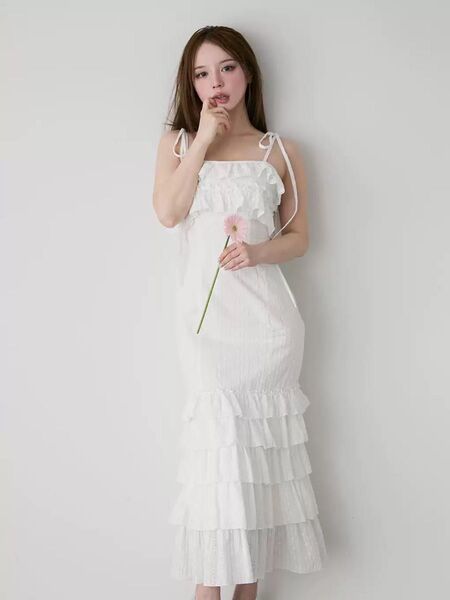 最終下げ!ラスト1点!ANDMARY Franka cotton dress