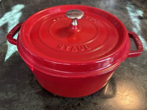 値下げ★STAUB チェリーレッド 赤 両手鍋 24cm ストウブ