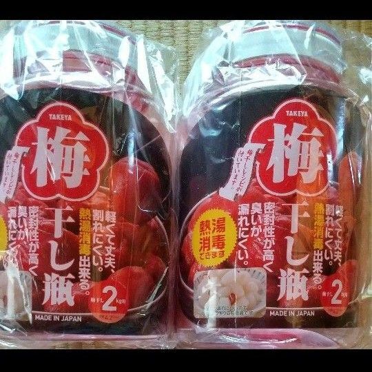 タケヤ化学工業 梅干し瓶 2kg用 保存容器 プラスチック製 2個セット 新品