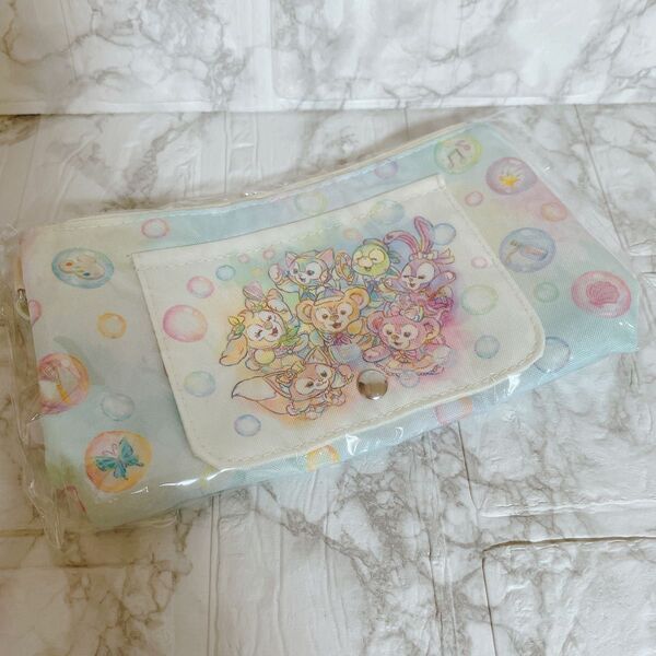 【新品】 ディズニーシー カラフルハピネス ダッフィー フレンズ スーベニア おてふきキャリー