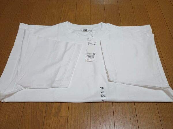 未使用タグ付き ユニクロ エアリズム コットンオーバーサイズ Tシャツ 2XL ホワイト