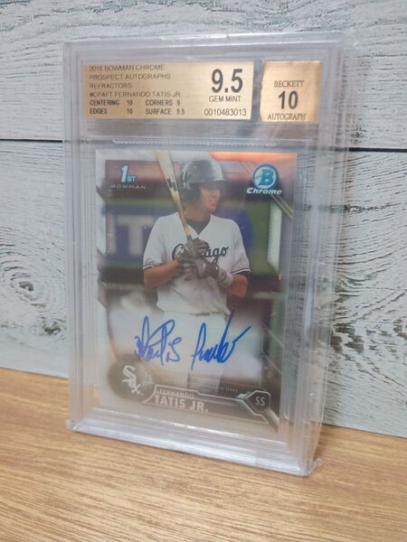 FERNANDO TATIS JR. 2016 BOWMAN CHROME 1ST REFRACTOR AUTO /499 BGS