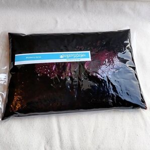 農家のブルーベリー果実ゴロゴロのごほうびシロップ1kg業務用