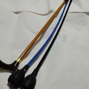 送料無料/美品■素振り最強3点set/トルネードスティック ロング ハード ソフト/tabata ゴルフ 練習器具/森守洋プロ式杖