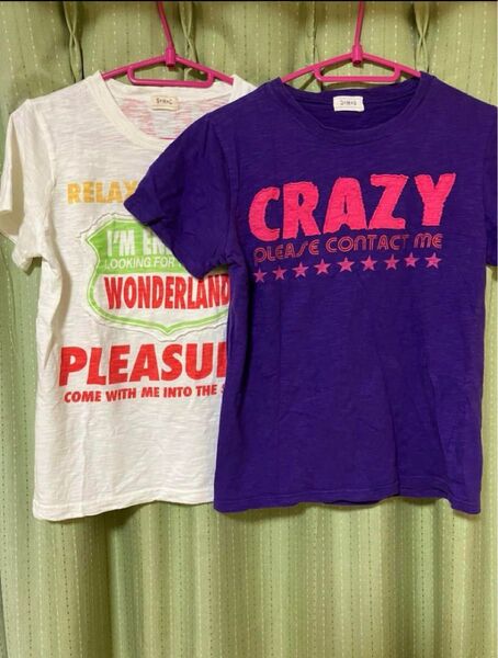 半袖Tシャツ 綿100% 2枚セット 平成レトロ 平成ギャル y2k