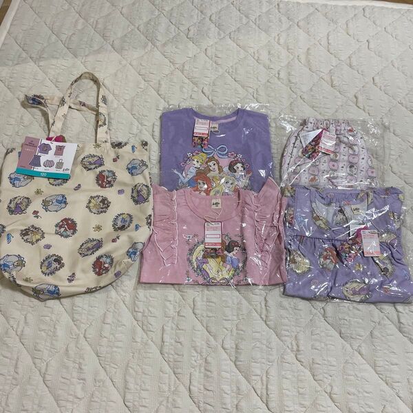 新品未使用 未開封 ディズニープリンセス 120㎝ 5 点セット 子ども服 女の子 ワンピース トップス キッズ 子供服 ボトムス