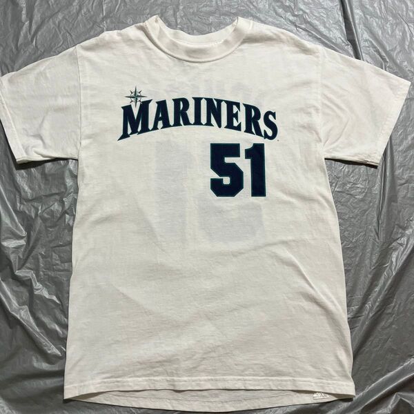 MLB シアトルマリナーズ#51 イチロー ICHIRO 半袖Tシャツ メンズMサイズ ベースボールウェア メジャーリーググッズ