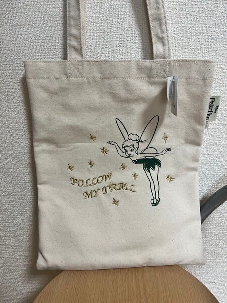 ディズニー ティンカーベル トートバッグ ピーターパン 新品 未使用 タグ付き 刺繍
