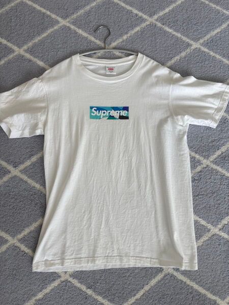 Supreme / Emilio Pucci Box Logo Tee "White/Blue"