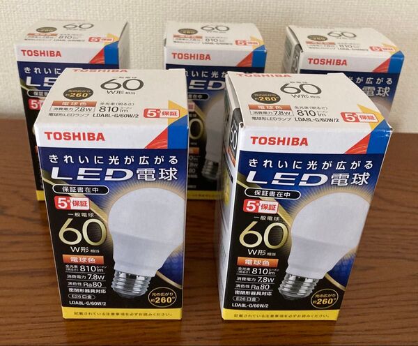 TOSHIBA LED電球 60W 口金E26
