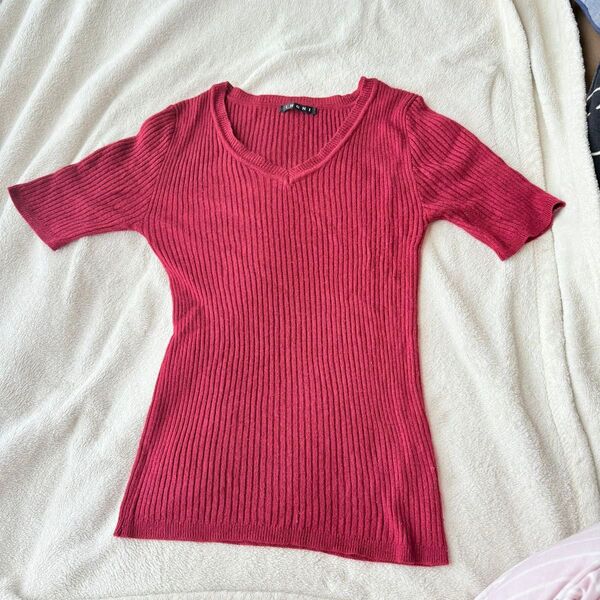 INGNI イング トップス 半袖 赤 Tシャツ カットソー キラキラ ラメ