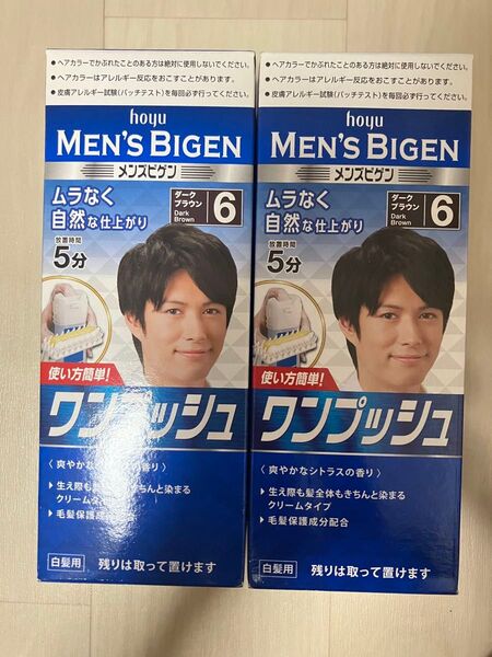 メンズビゲン ワンプッシュ 6(ダークブラウン)×2