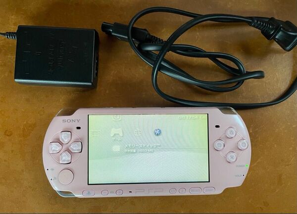 SONY PSP-3000 プレイステーションポータブル ブロッサムピンク 本体、acアダプタ、メモリースティック セット