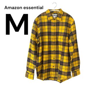 フランネルシャツ スリムフィット 長袖 メンズ M