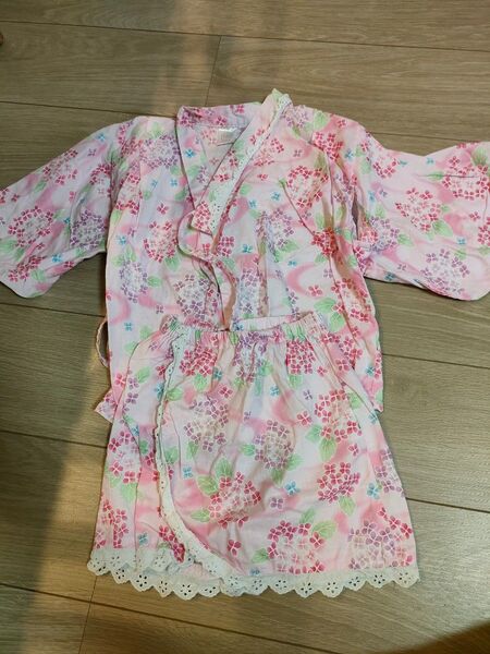 甚平 浴衣 ピンク 120