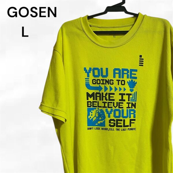 ゴーセン GOSEN Tシャツ L バドミントン テニス イエロー