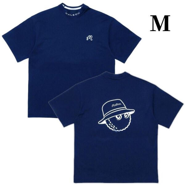 マルボンゴルフ モックネック Tシャツ 半袖 メンズウェア シャツ 半袖 半袖Tシャツ トップス 紺色M