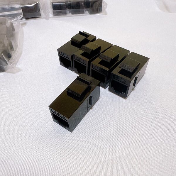 RJ45 Cat6 キーストーンカプラー LAN ケーブル用 中継 コネクタ