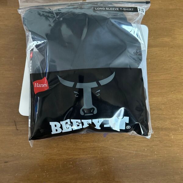 Hanes Beefy-T 長袖Tシャツ XS ブラック 未使用