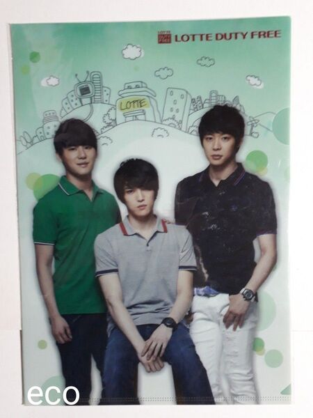 非売品 クリアファイル jyj ジェジュン ジュンス ユチョン 韓国ロッテ免税店限定 ノベルティグッズ A4 クリアファイル