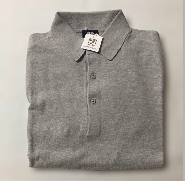 【新品未使用】UNIQLO ユニクロ ニットポロシャツ グレー Mサイズ 半袖ポロシャツ