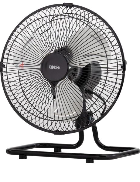 【新品未使用】広電 (KODEN) 工業扇 工業用扇風機 ミニ 25cm 据置き型 ブラック 上下左右360°ラウンドムーブ送風