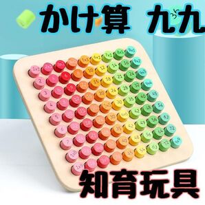 木製 知育玩具 かけ算 九九 木のおもちゃブロック つみき 幼児教育 知育 敬老の日 子供 小学生 2年生 1年生 玩具 小学校