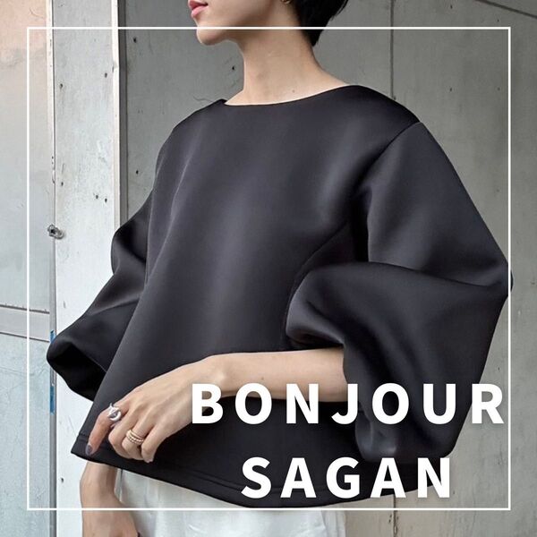 "新品・タグ付"ダンボールバルーンスリーブプルオーバー/BONJOUR SAGAN
