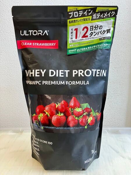 ULTORA ホエイダイエットプロテイン クリアストロベリー風味 1kg