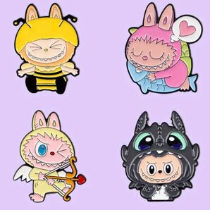 ラブブ ピンバッジ 4個セット